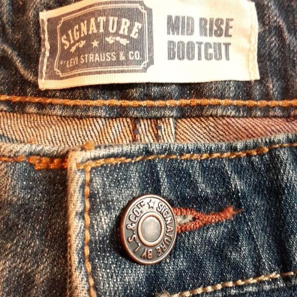 Levi's Levi Strauss signature jeans mid-rise boot cut misses 16 long new NWT - Picture 3 of 7